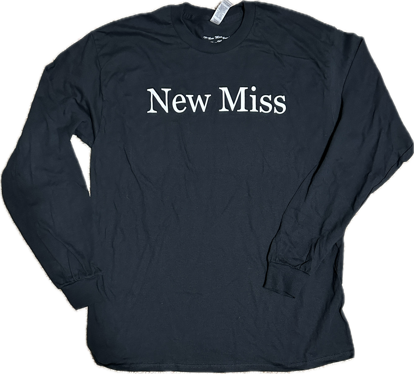 Limited Edition "New Miss" BLACK long sleeve T-shirt (Fancy LETTERS)
