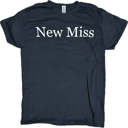 Limited Edition "New Miss" BLACK short-sleeve T-shirt (Fancy LETTERS)