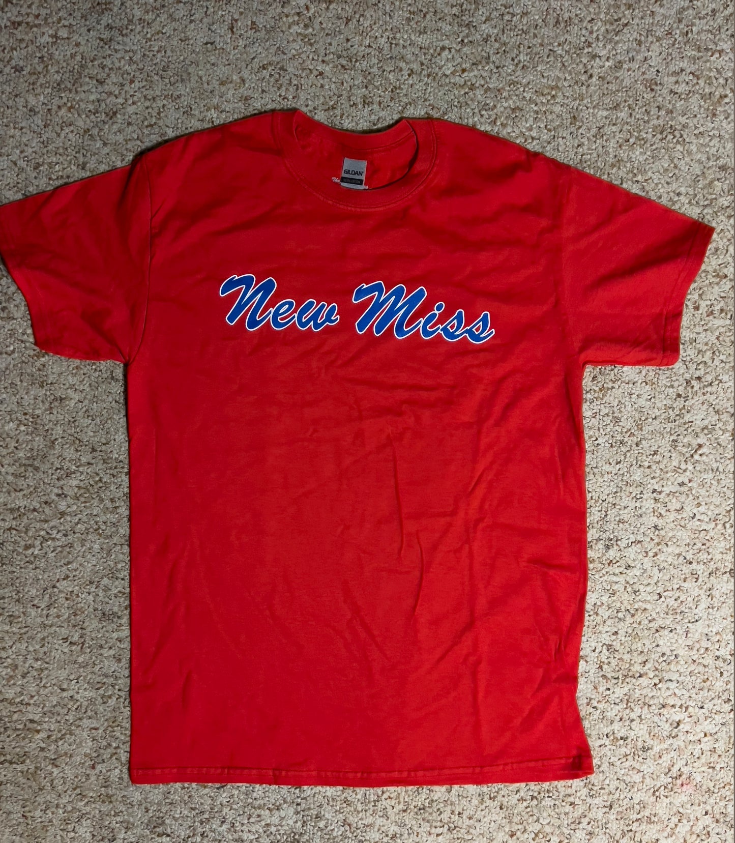 Limited Edition screed printed "New Miss Navy or Red  T-shirt