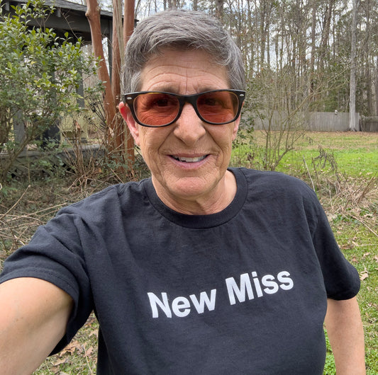 Limited Edition "New Miss" BLACK short-sleeve T-shirt (BLOCK LETTERS- mid size on front)