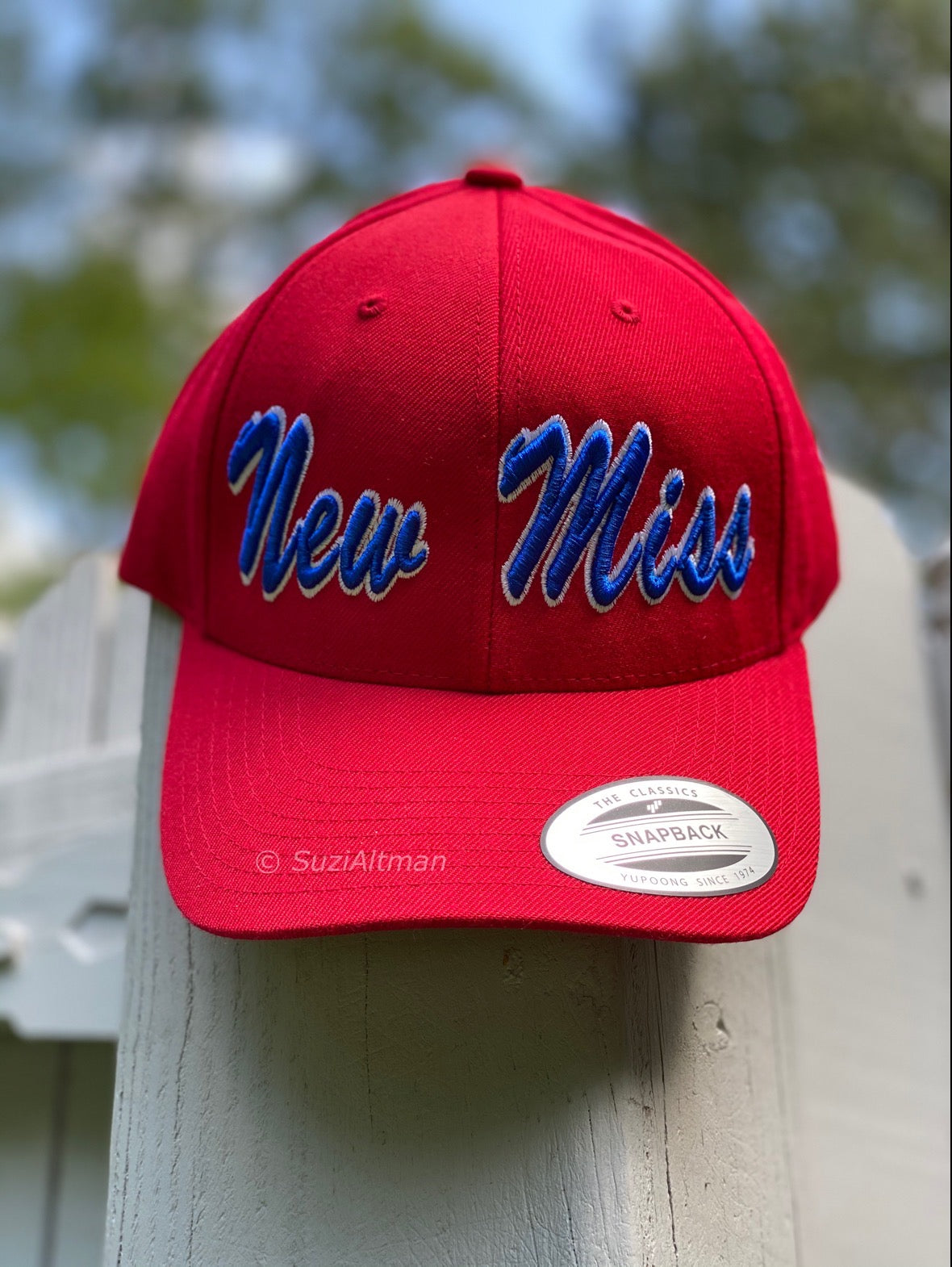 Limited Edition CLASSIC CURVED BRIM  New Miss Baseball Hat (all red brim) Now available in Navy (all navy brim)